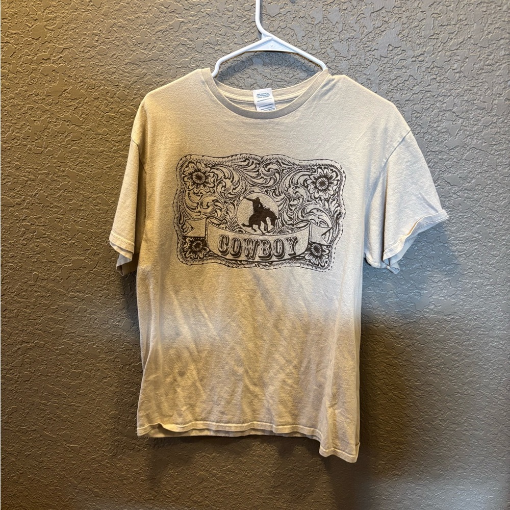 Cowboy Graphic T-Shirt - Cream